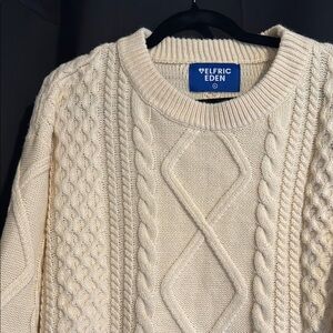 Aelfric Eden Butter Yellow Cable Knit Sweater